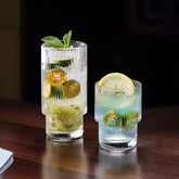 Verre Cocktail à Pied Strié