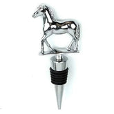 Bouchon de champagne réutilisable en forme de cheval, finition argentée