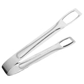 Pince à glace en inox brillant, vue complète sur fond blanc, avec mors dentelés et poignée ergonomique.