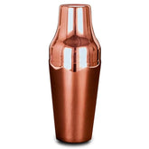 Shaker cocktail design cuivré, packshot sur fond blanc