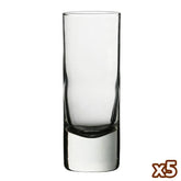 Verre à shot long vide en verre transparent, vendu en lot de 5 pièces
