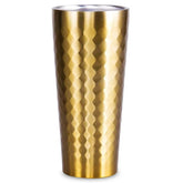 Verre à cocktail doré à effet martelé façon diamant, photographié seul sur fond blanc.