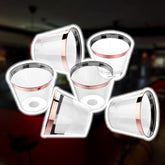 6 Verres à Cocktail Plastique Or Rose