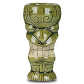 Verre a Cocktail Tiki Rieur Vert - Presentation