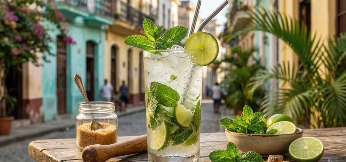 Recette mojito : la fraîcheur du rhum, de la menthe et du citron vert dans un verre