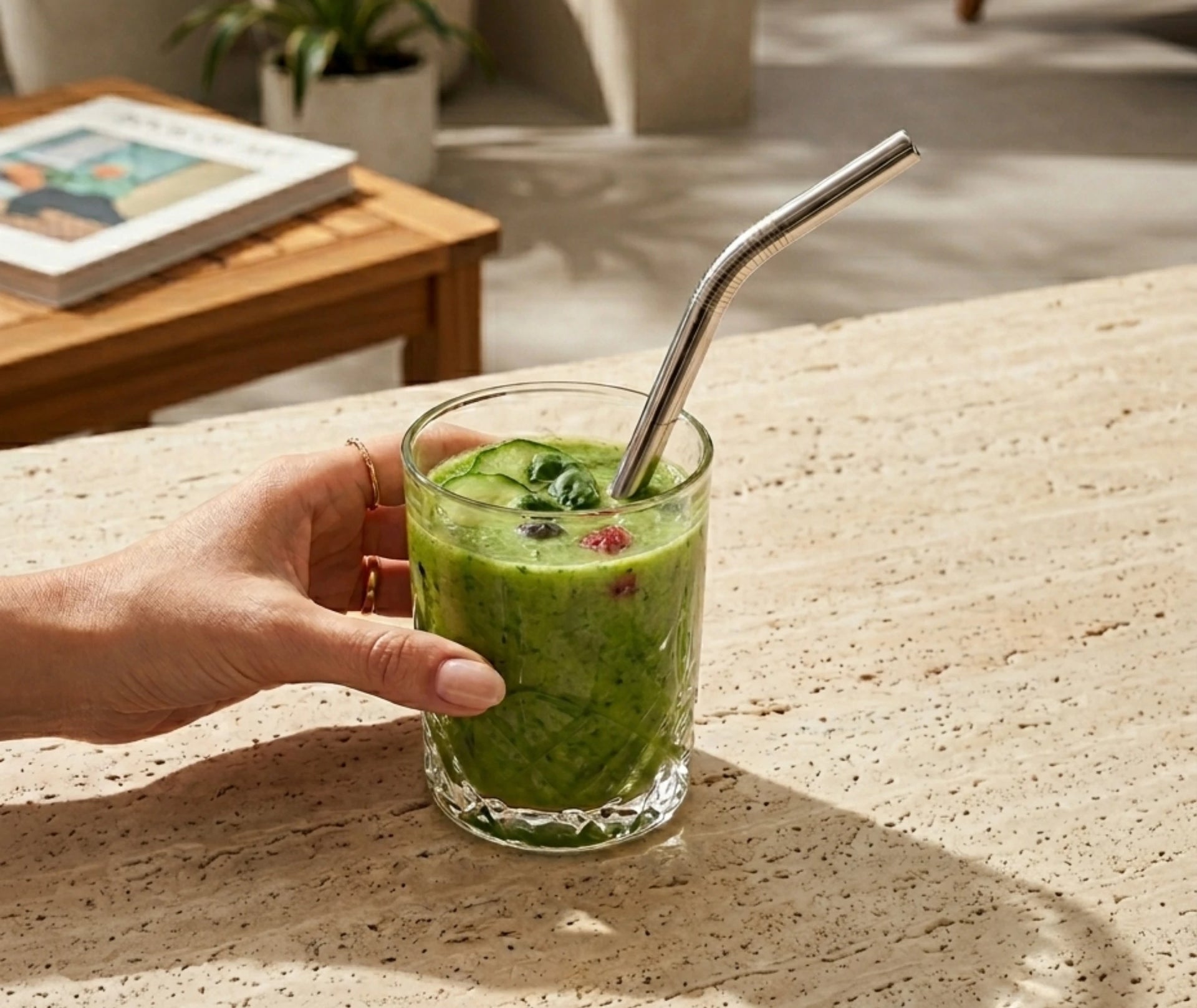 2 pailles smoothie inox - accessoires réutilisables