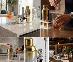 Coffret Cocktail Shaker Doré