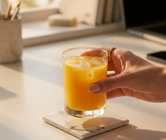 6 Dessous de Verre Effet Marbre