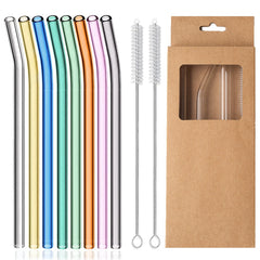 Pailles Réutilisables en Verre Borosilicate