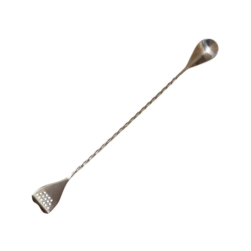 Cuillère de Bar Argentée avec Passoire — 30 ou 40 cm