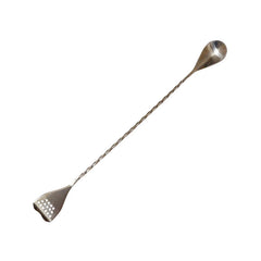 Cuillère de Bar Argentée avec Passoire — 30 ou 40 cm