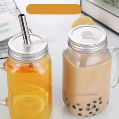 Mason Jar Coktail - Bubble Tea et Jus de Fruits
