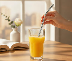 4 Pailles Smoothie Courbées