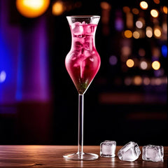 Verre à Cocktail en Forme de Silhouette Féminine