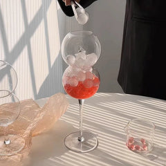 Verre à Cocktail Double Bulle sur Pied