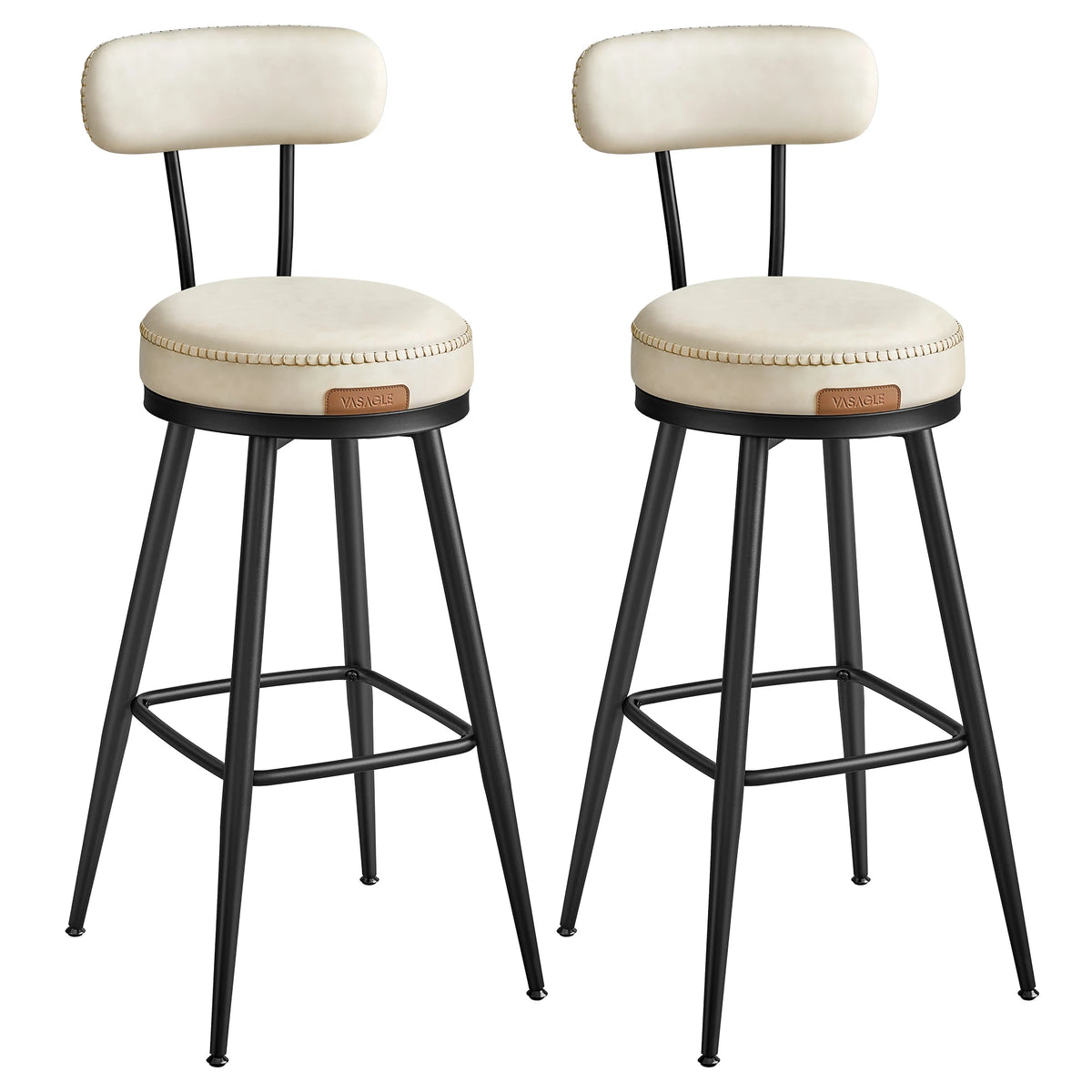Lot de 2 Tabourets de Bar Design
