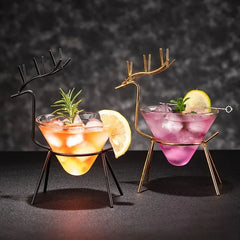 Verre à cocktail original en verre transparent