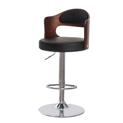 Tabouret de bar pivotant en bois massif
