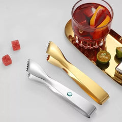 Pince à glaçons dentelée en acier inoxydable