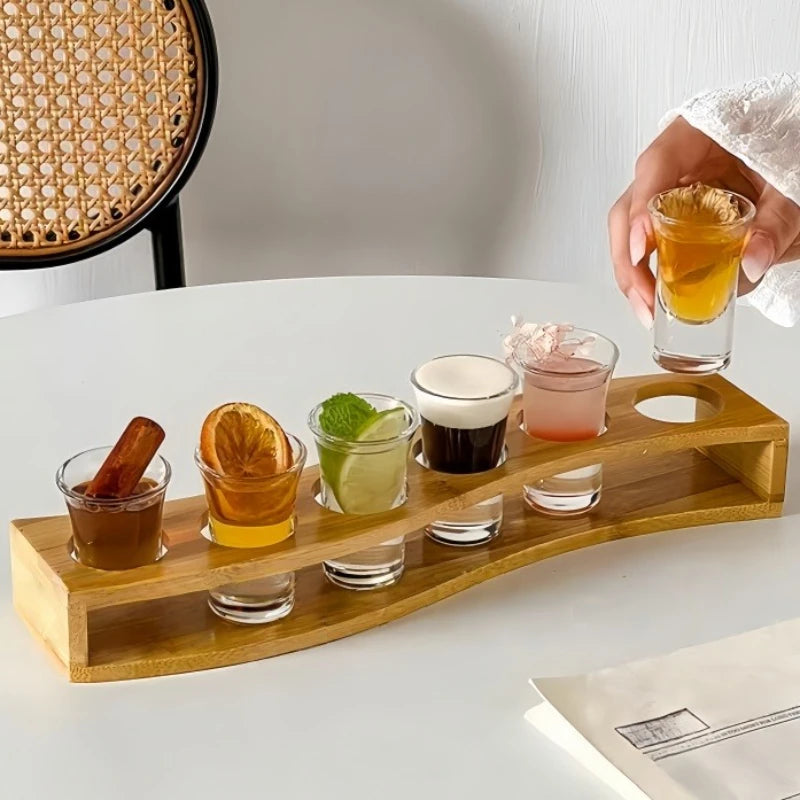 Verres à shot avec support - vue de face