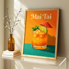 Poster classique de cocktail Mai Tai