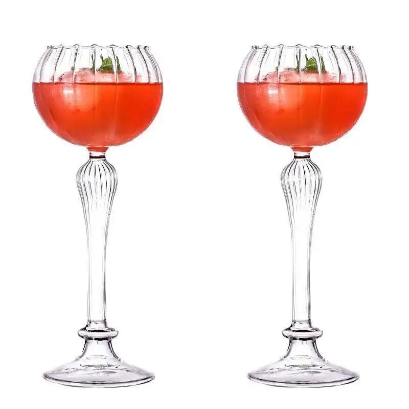 Lot de 2 Verres à Cocktail Vintage Colonne Romaine