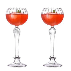 Lot de 2 Verres à Cocktail Vintage Colonne Romaine
