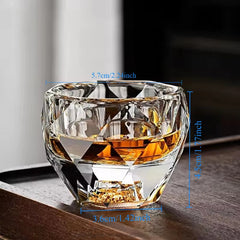Verres à Shot en Cristal à Facettes — Lot de 6