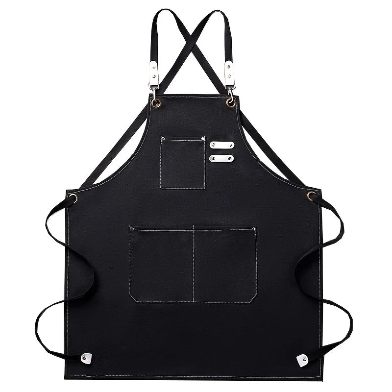 Tablier  Sans Manches Noir en Polyester