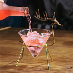 Verre à cocktail original en verre transparent