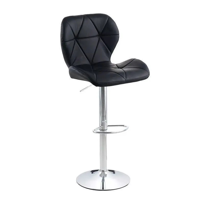 Chaise de Bar Noire Pivotante en Métal