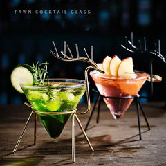 Verre à cocktail original en verre transparent