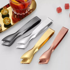 Pince à glaçons dentelée en acier inoxydable