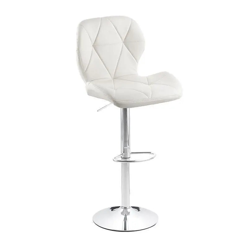 Chaise de Bar Blanche Pivotante en Métal