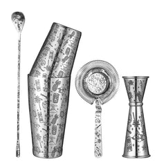 Set d’Accessoires de Bar Tiki 5 Pièces
