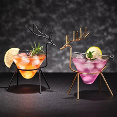 Verre à cocktail original en verre transparent