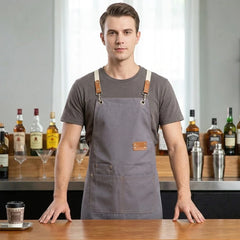 Tablier Barman Gris en Toile Canvas
