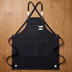 Tablier  Sans Manches Noir en Polyester