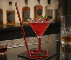 Verre à Cocktail Paille Intégrée