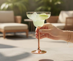 Verre Cocktail à Pied Or Rose