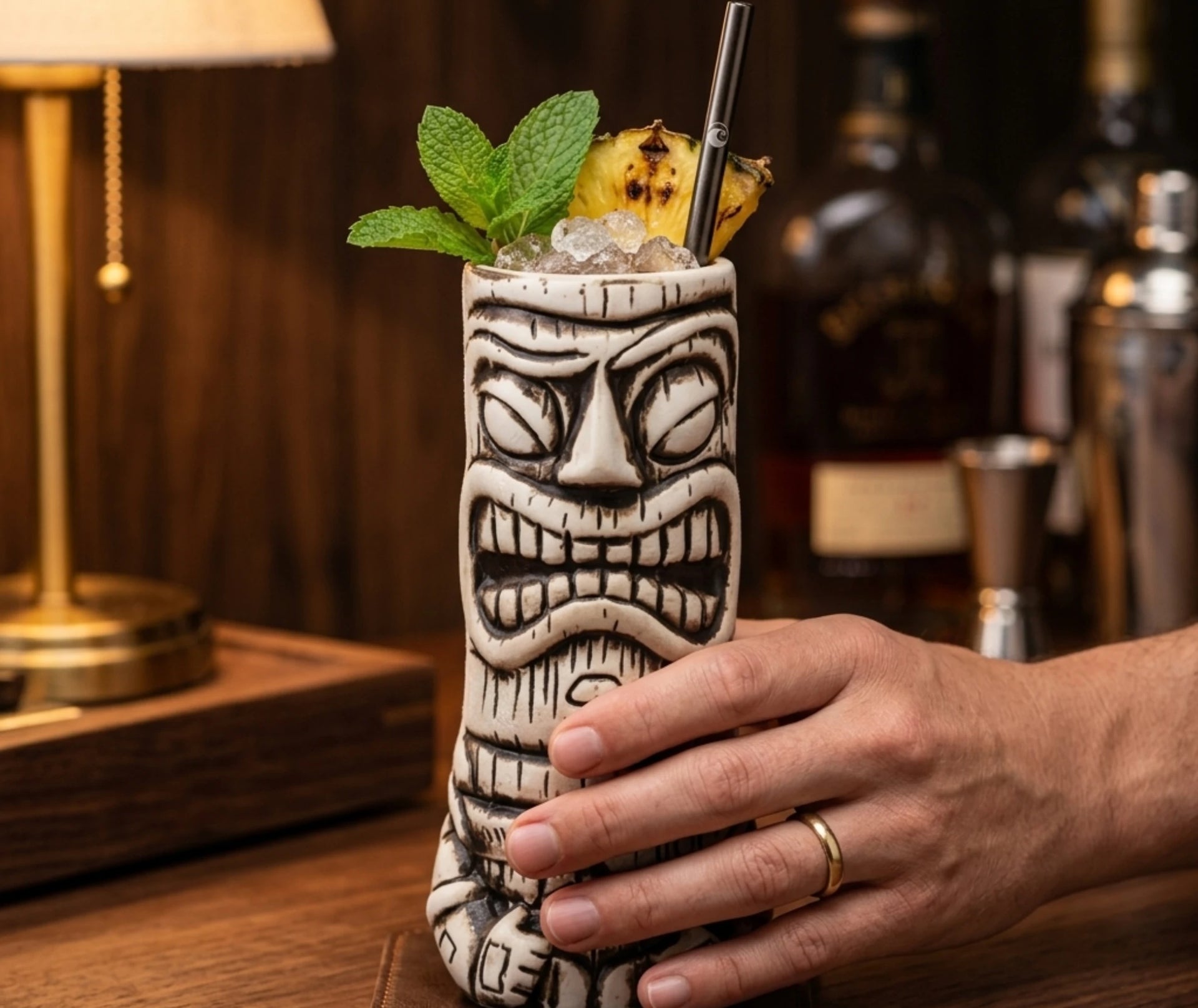 Verre cocktail Tiki Maori - bar tropical