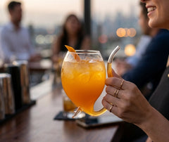 Verre à Cocktail avec Paille