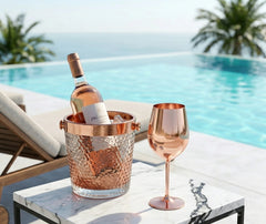 Verre à Vin Or Rose (Acier)