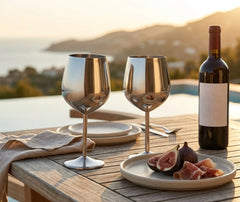 Verre à Vin Argenté (Acier)