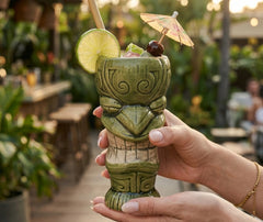 Verre à Cocktail Tiki Rieur Vert