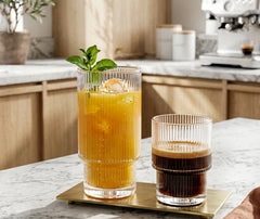Verre Cocktail à Pied Strié