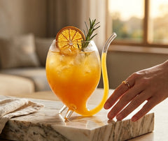 Verre à Cocktail avec Paille