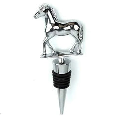 Bouchon de champagne réutilisable en forme de cheval, finition argentée