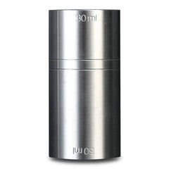 Doseur à cocktail en acier inoxydable, graduations 30 ml et 50 ml, photo packshot sur fond blanc