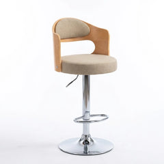 Chaise Haute de Bar Pivotante Réglable en Hauteur